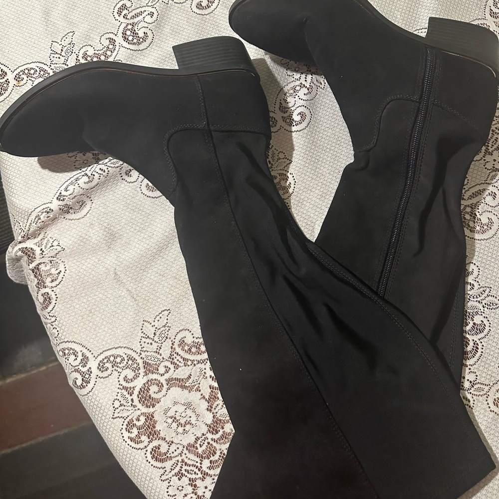Black Suede long boots